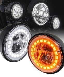 True Mods 2pc Chrome 4.5" Luces de Niebla LED para Harley