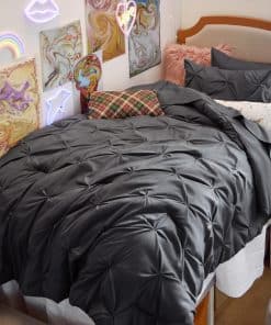 Set de Edredón Twin Bedsure Gris Oscuro - Juego de Cama