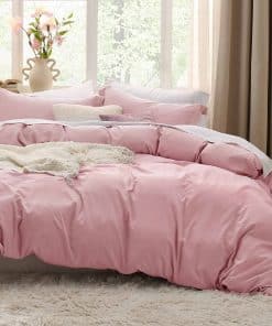 Juego de Funda de Edredón Rosa Bedsure Tamaño King - 3