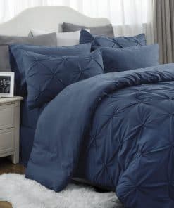 Set de Edredón California King Bedsure Azul Marino - Juego