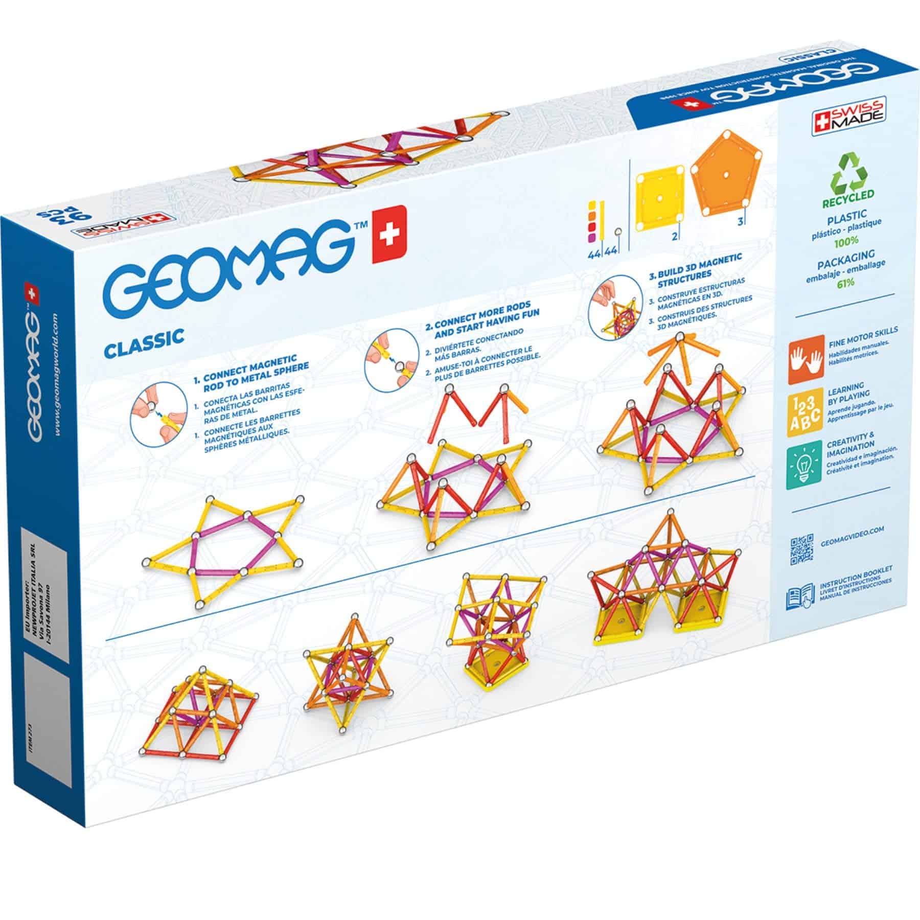 Geomag Classic - 93 Piezas - Construcción Magnética para - Imagen 3