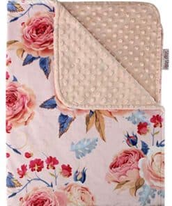 Cobertor para bebé - Rosas rosadas sobre rosa