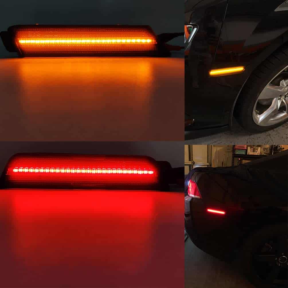 NJSBYL Kit de Luz de Marcador Lateral LED con Lente Ahumada - Imagen 3