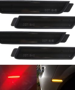 NJSBYL Kit de Luz de Marcador Lateral LED con Lente Ahumada