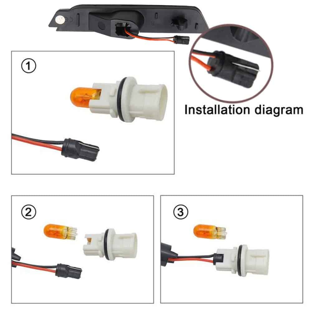 NJSBYL Kit de Luz de Marcador Lateral LED con Lente Ahumada - Imagen 10
