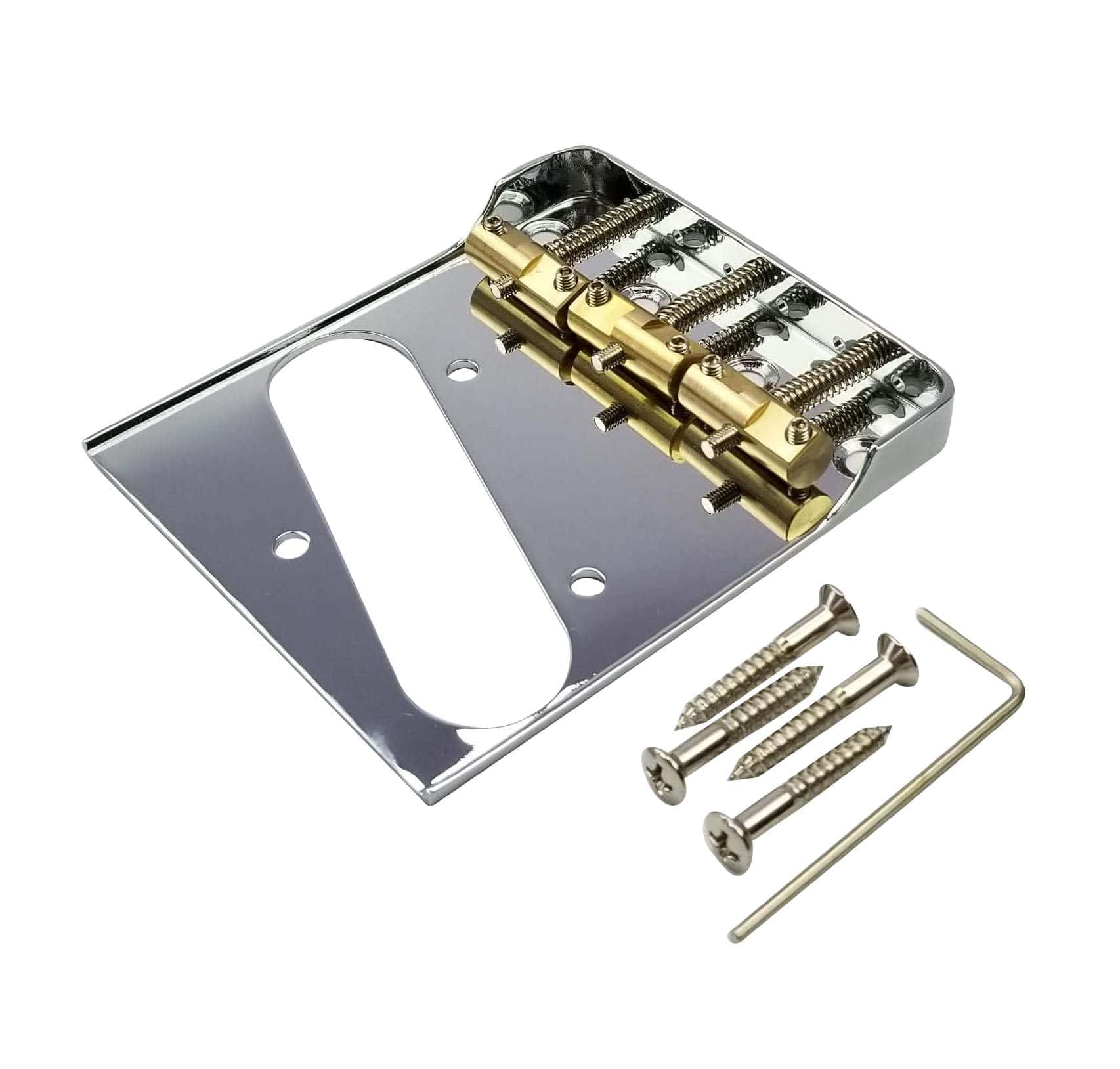 Puente de Telecaster cromado con selletas compensadas de