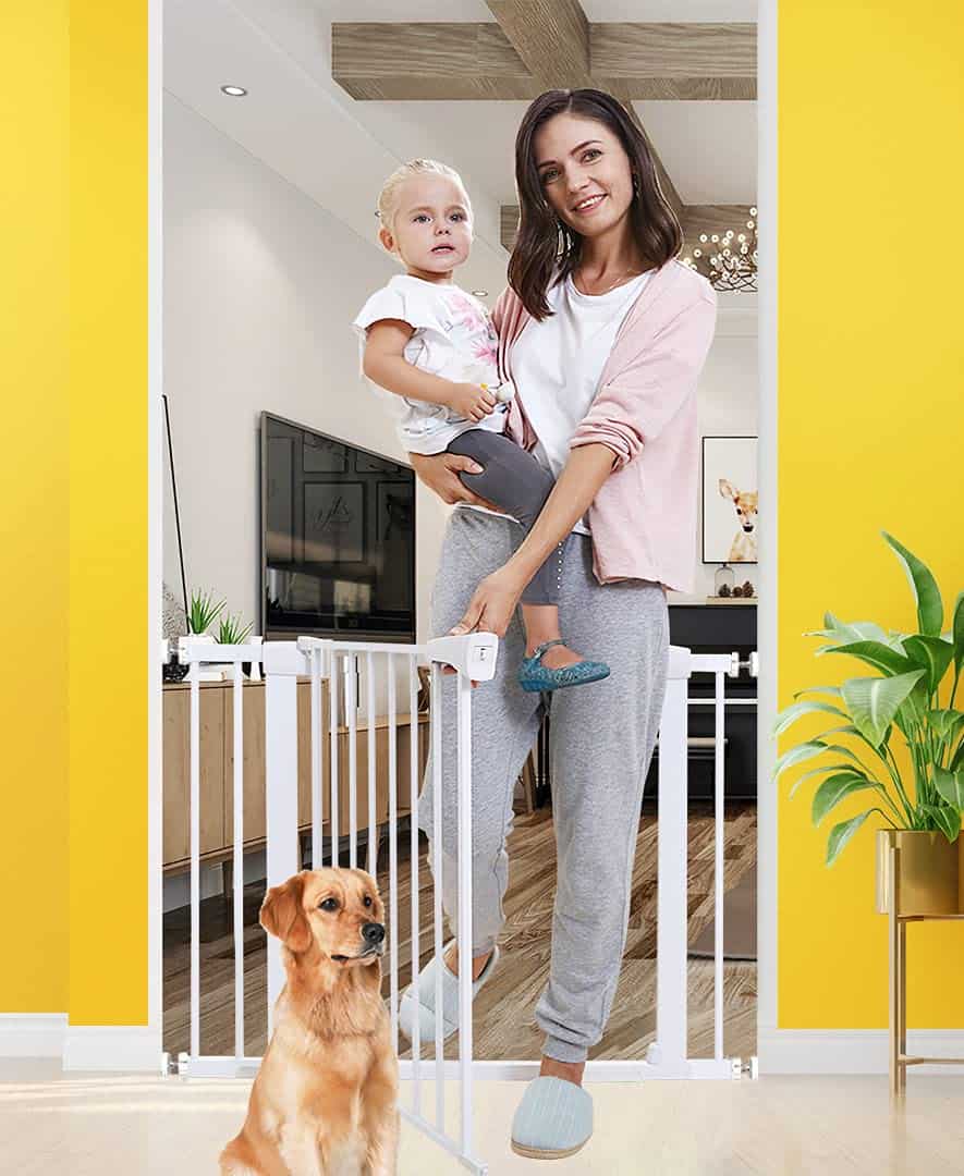 Puertas de bebé para pasillos y escaleras ajustables de 30 - Imagen 3