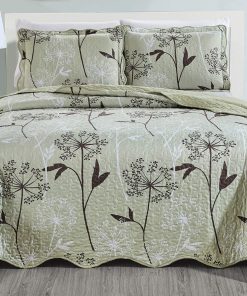 Juego de Colcha de 3 Piezas Masterplay con Estampado Fino