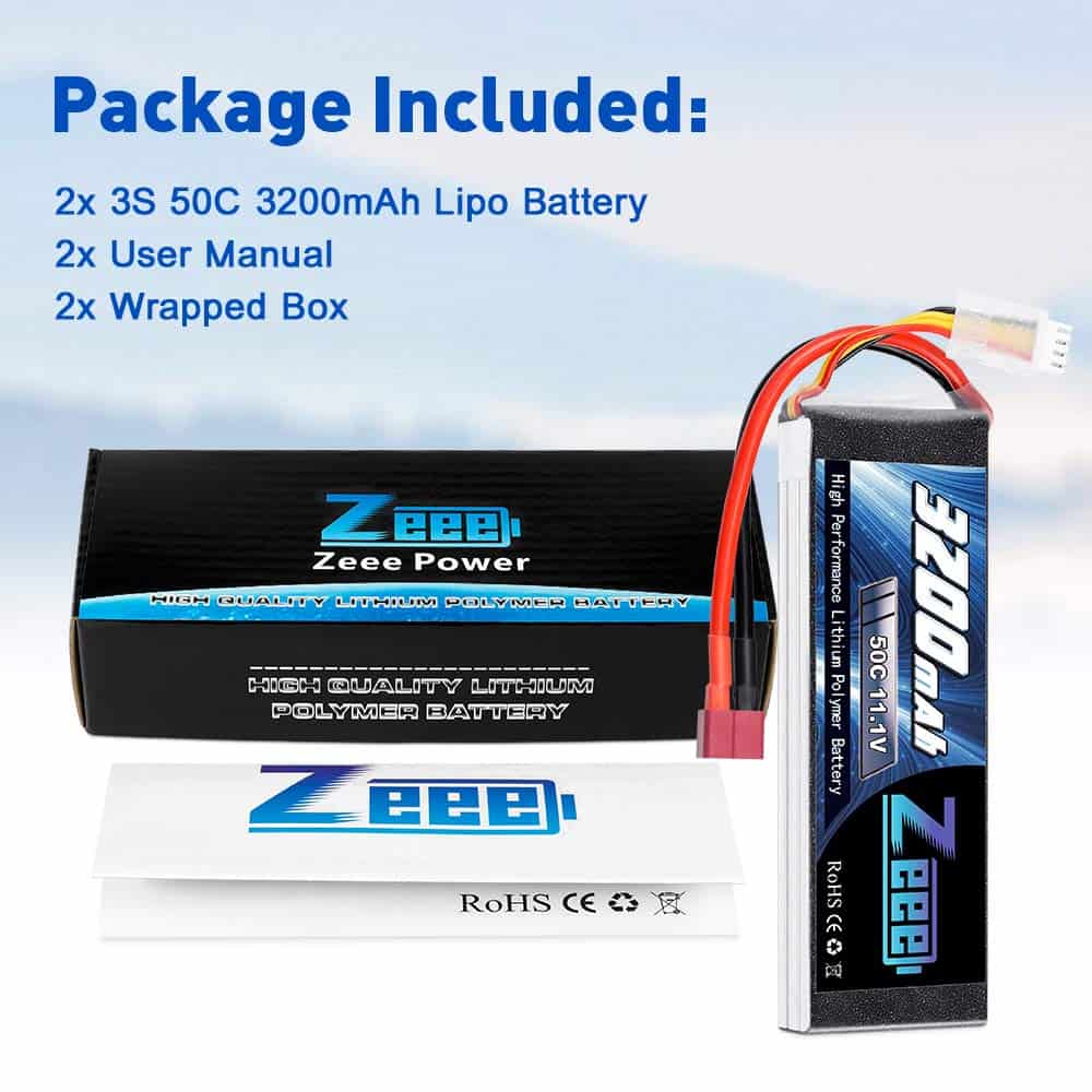 Batería de Lipo Zeee 3S 3200mAh 11.1V 50C con Estuche - Imagen 7
