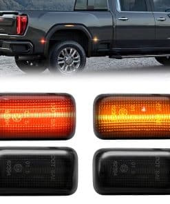 Luces indicadoras laterales LED de lente ahumado ámbar/rojo