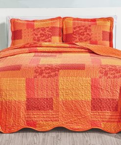 Juego de Edredón de 3 Piezas con Estampado Fino Oversize