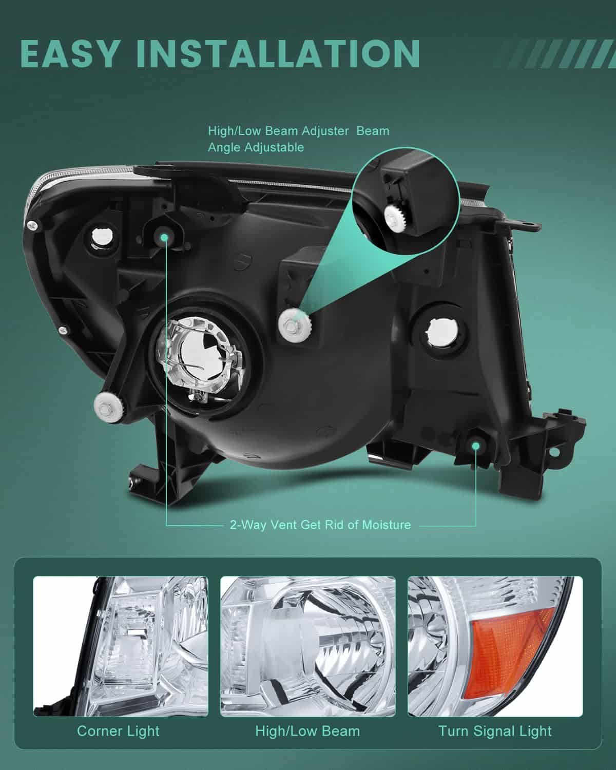 Juego de Faros Delanteros SCITOO para Toyota Tacoma - Imagen 4