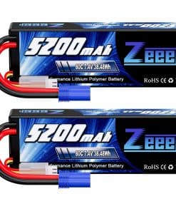 Batería Lipo Zeee 2S 7.4V 5200mAh 80C con Carcasa Dura y