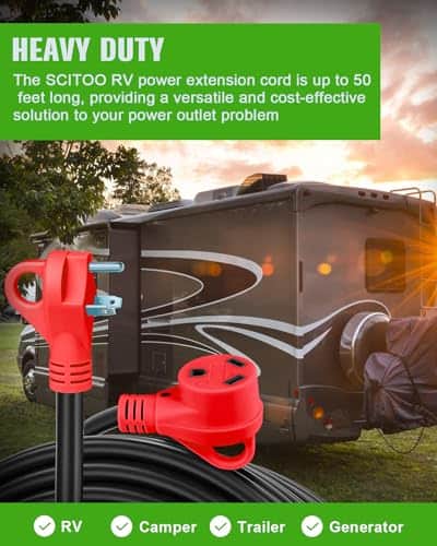Cable de Extensión para RV de 50 pies 30 Amps, Cable Pesado - Imagen 8