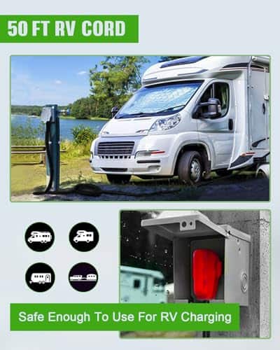 Cable de Extensión para RV de 50 pies 30 Amps, Cable Pesado - Imagen 7