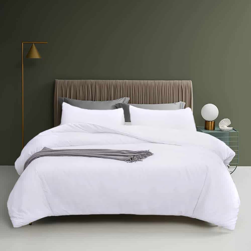 Juego de edredón blanco Houseri tamaño King, 3 piezas Juego