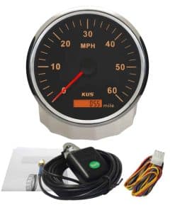 Medidor de velocidad GPS KUS a prueba de agua de 60 MPH Kit