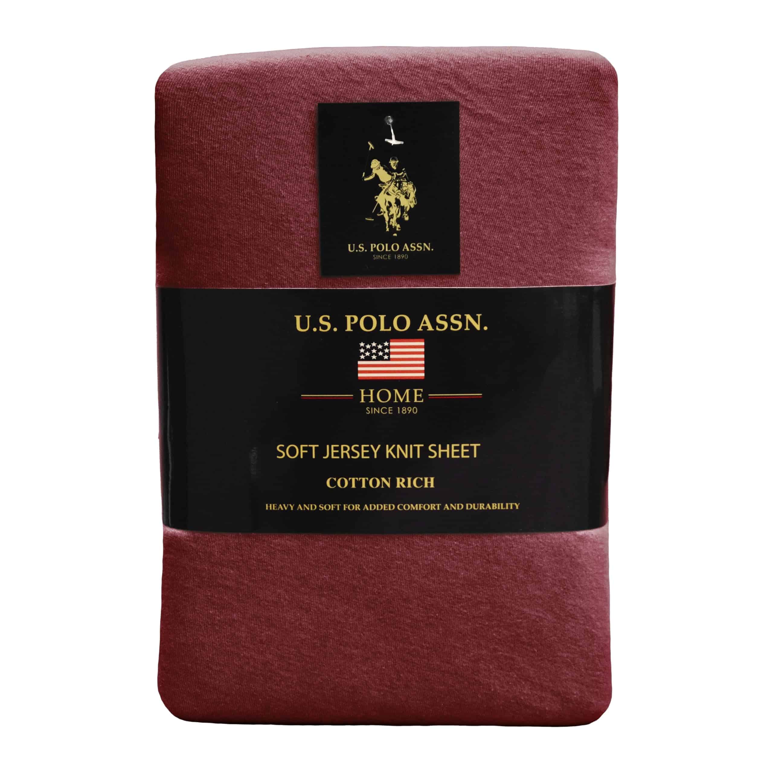 Juego de sábanas de 4 piezas de jersey de algodón rico en