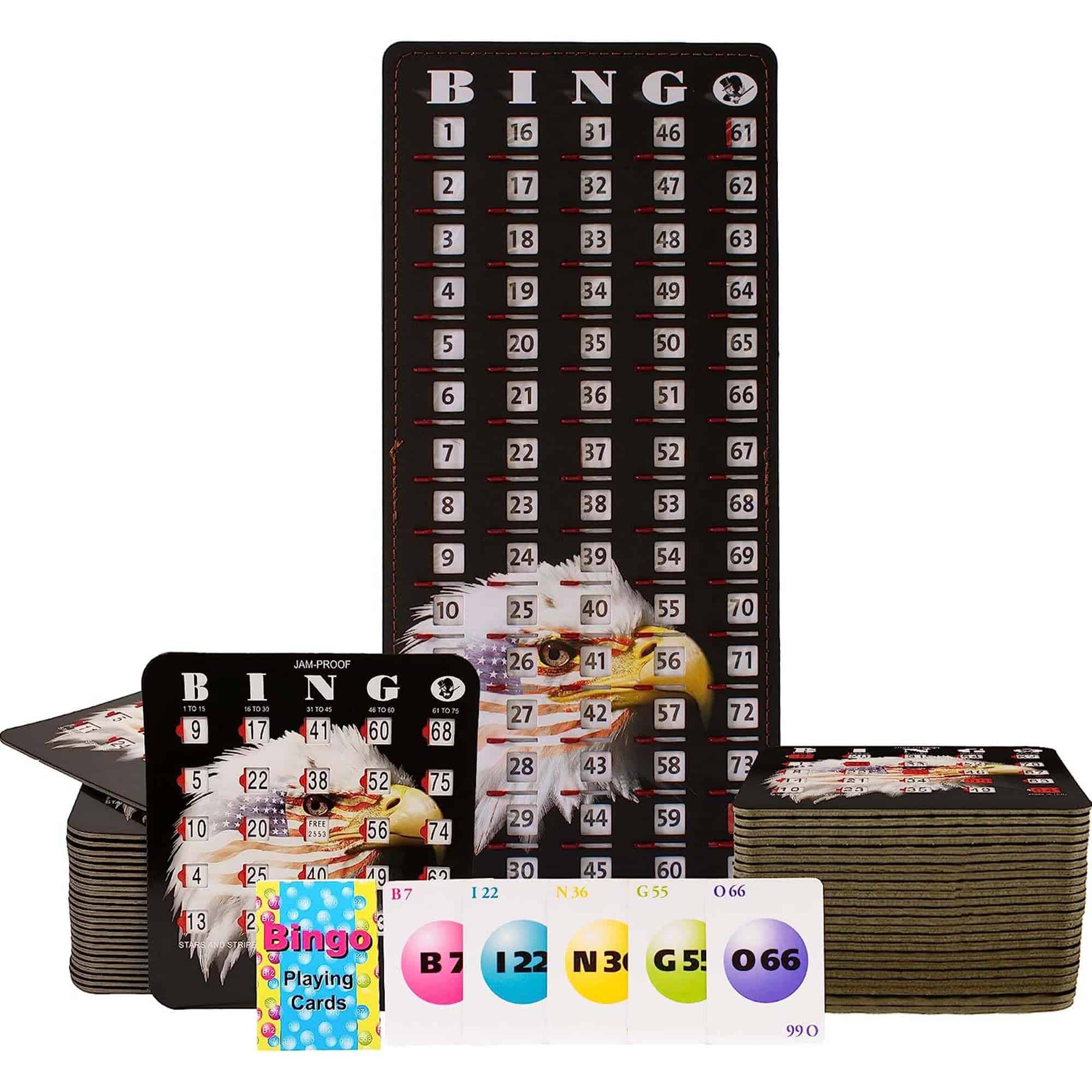 MR CHIPS Cartones de Bingo a Prueba de Atascos -Estrellas y
