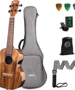 Ukelele, Acacia Sólida de 23 Pulgadas Profesional con Kit