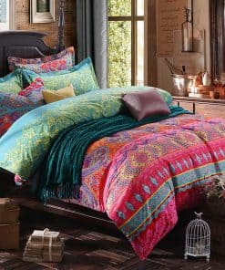 Juego de Funda de Edredón Bohemio Queen Size Vintage