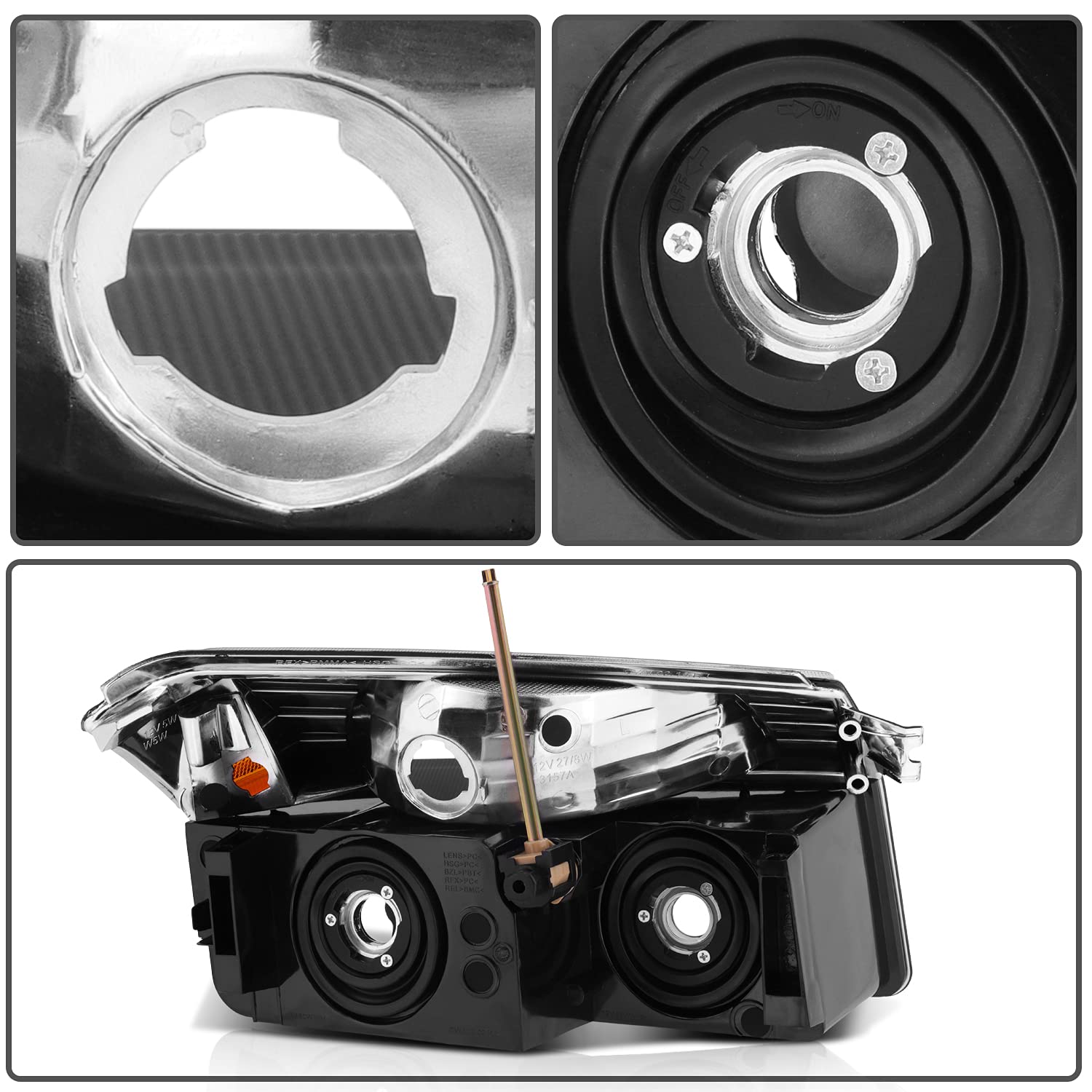 ROADFAR - Conjunto de Faros Delanteros Para Chevrolet Chevy - Imagen 8