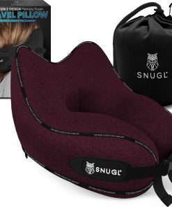 Almohada de Viaje para el Cuello SNUGL - -Rojo Oscuro