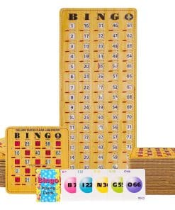 MR CHIPS Tarjetas de Bingo a Prueba de Atascos -Quick Clear