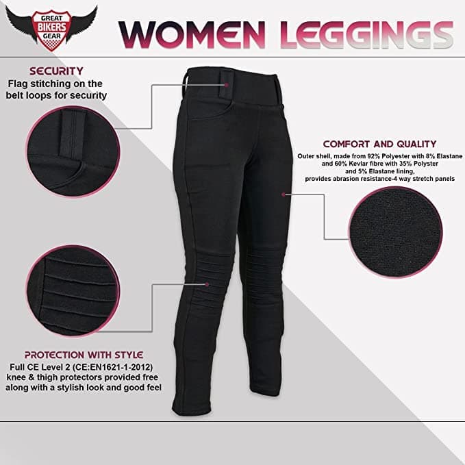 GREAT BIKERS GEAR - Mallas de moto para mujer con forro - Imagen 4