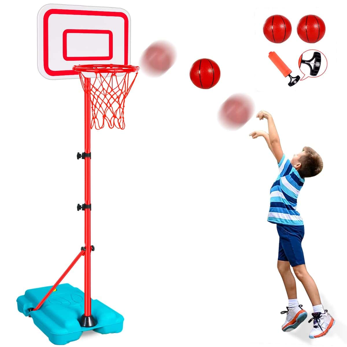 Canasta de Baloncesto para Niños Altura Ajustable 2.9