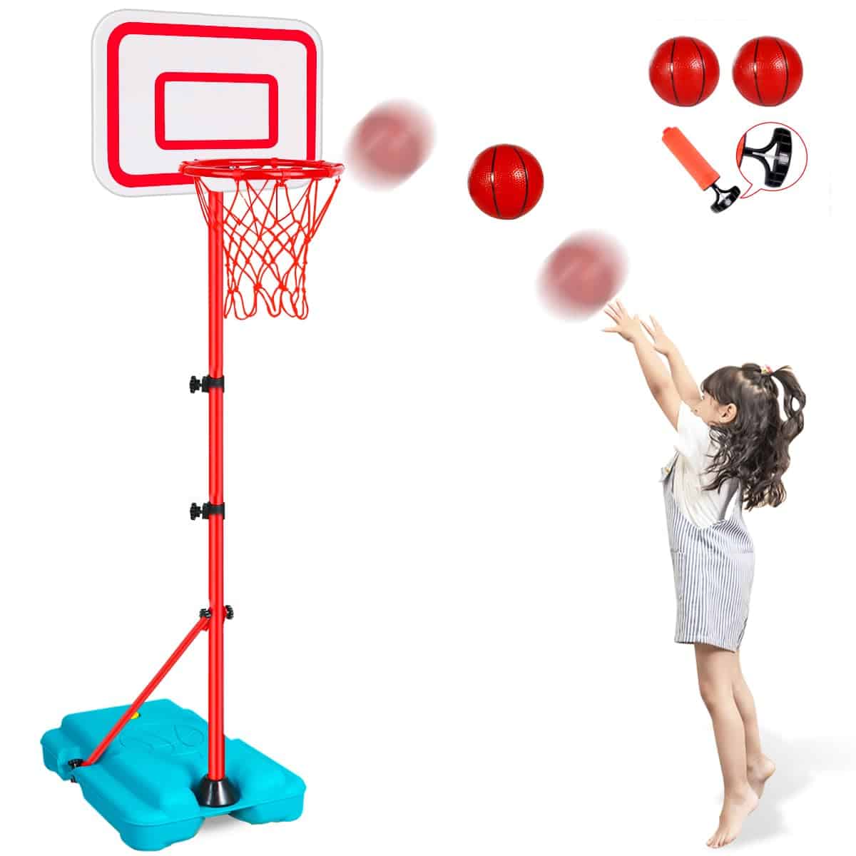 Canasta de Baloncesto para Niños Altura Ajustable 2.9 - Imagen 9