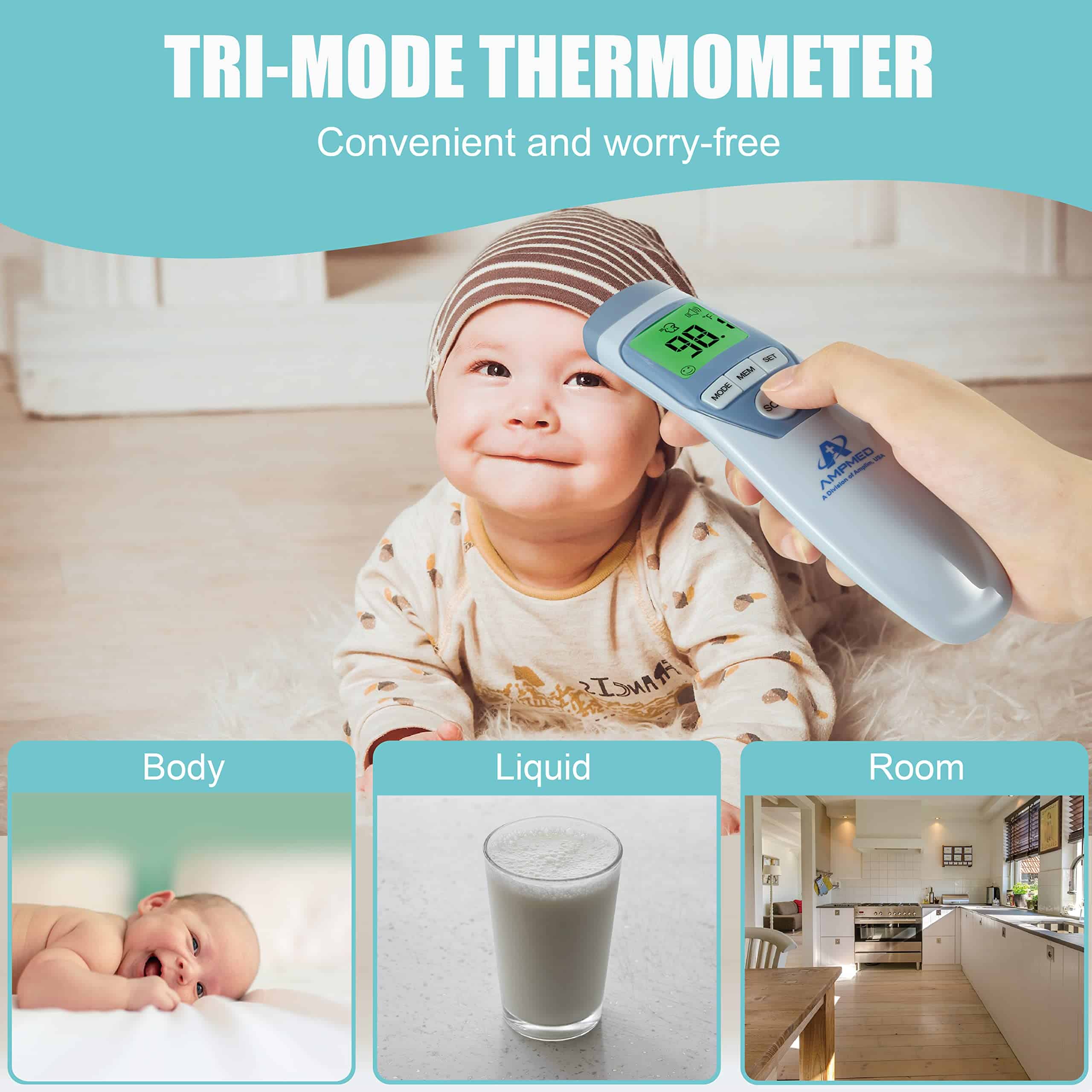 Termómetro de frente sin contacto Amplim de Grado Médico - Imagen 7