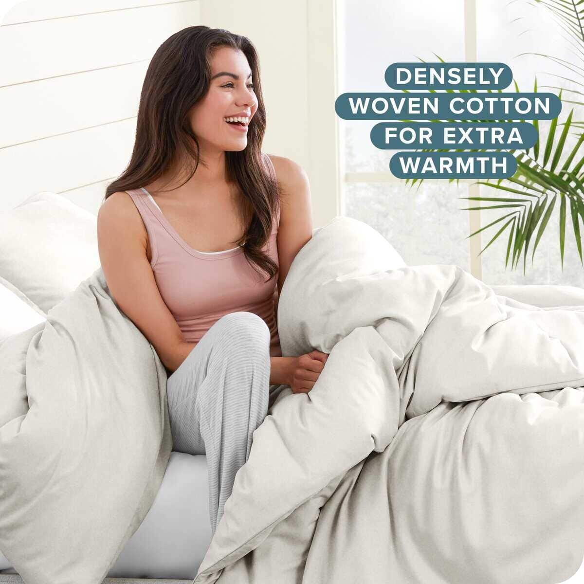 Bare Home Juego de Funda de Edredón de Franela - Full/Queen - Imagen 5