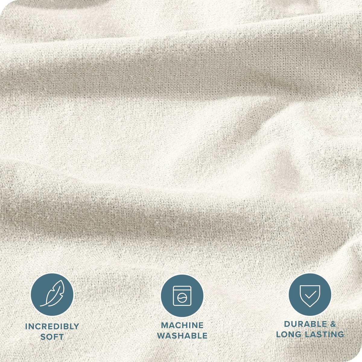 Bare Home Juego de Funda de Edredón de Franela - Full/Queen - Imagen 4