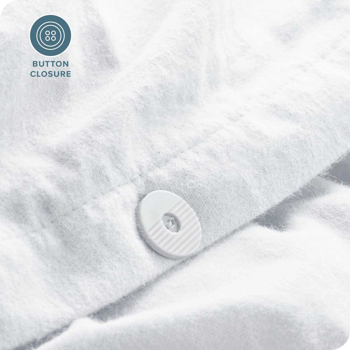 Juego de Funda nórdica de franela Bare Home - -Blanco - Imagen 6