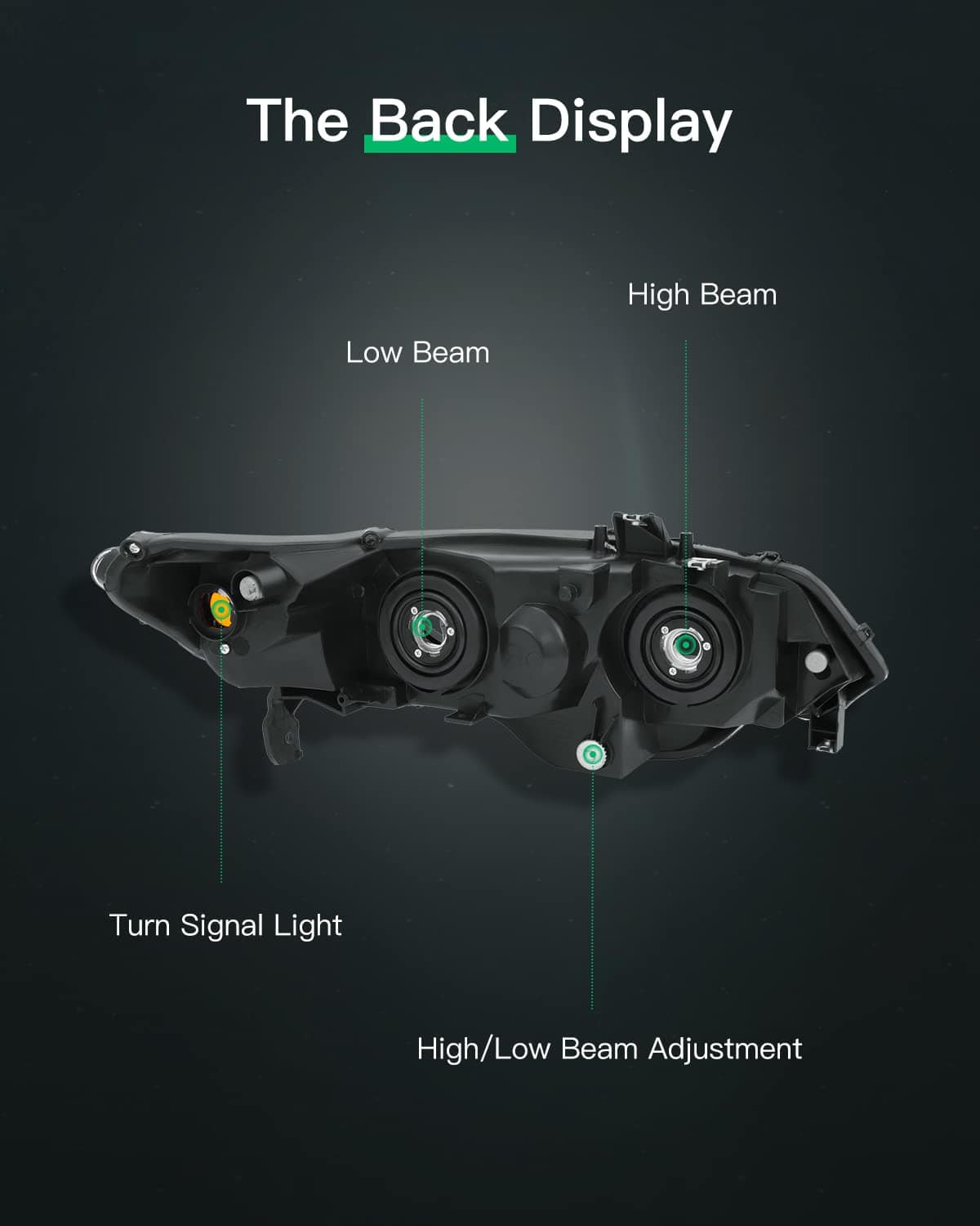 Conjunto de faros delanteros de repuesto LSAILON para - Imagen 5