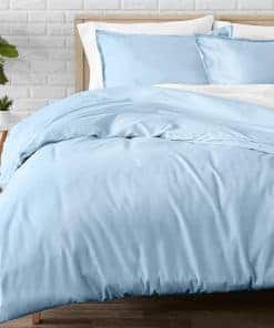 Juego de Funda de Edredón de Franela Bare Home -Azul Claro