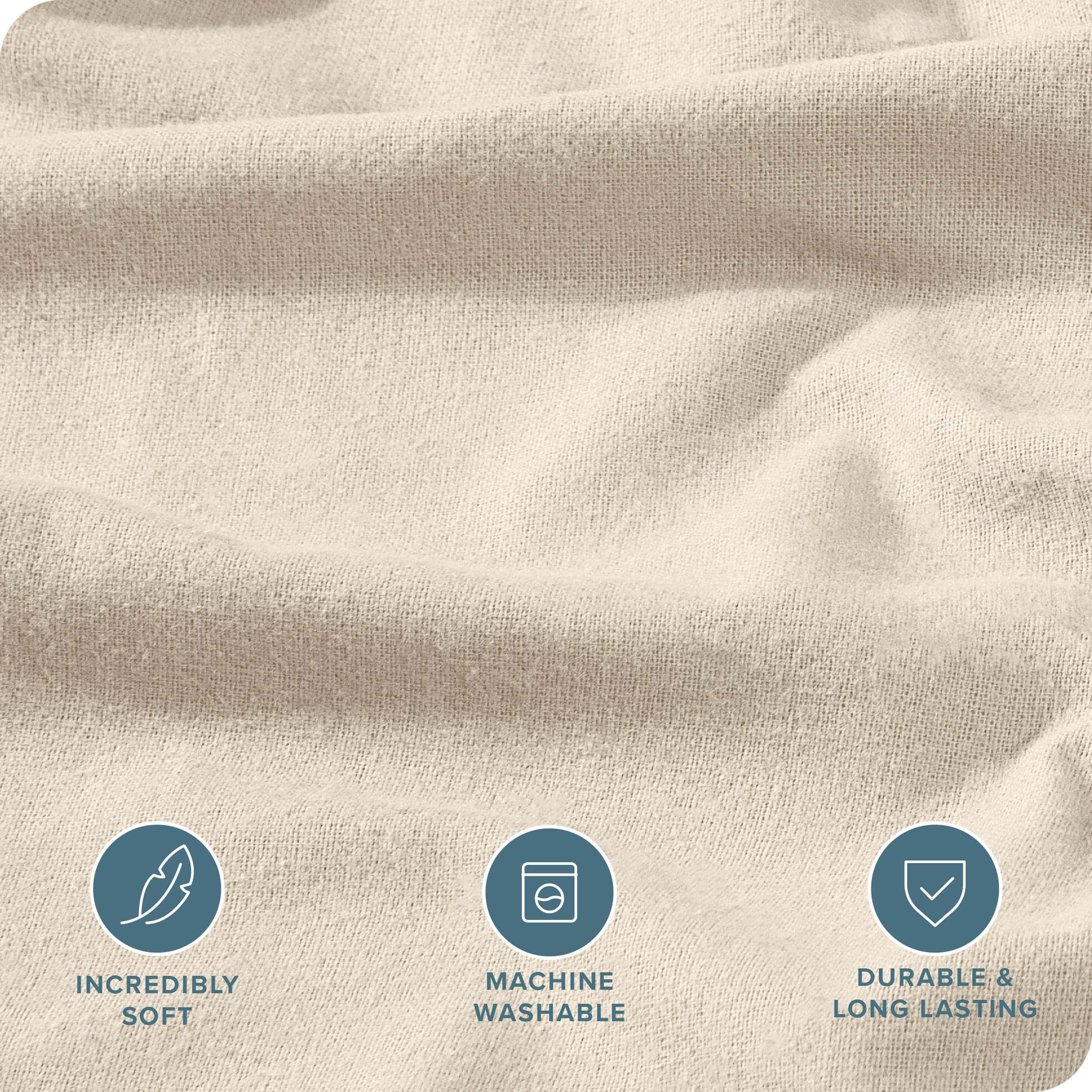 Juego de Funda nórdica de Franela Bare Home - -Arena - Imagen 4