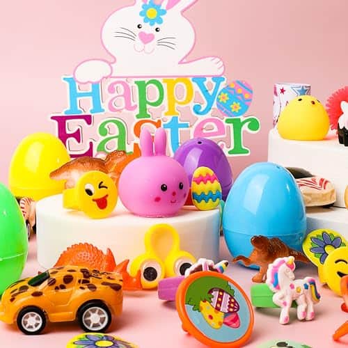JOYIN 200 Pcs Huevos de Pascua Rellenos con Juguetes - Imagen 9