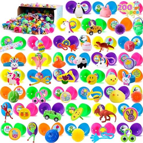 JOYIN 200 Pcs Huevos de Pascua Rellenos con Juguetes - Imagen 10