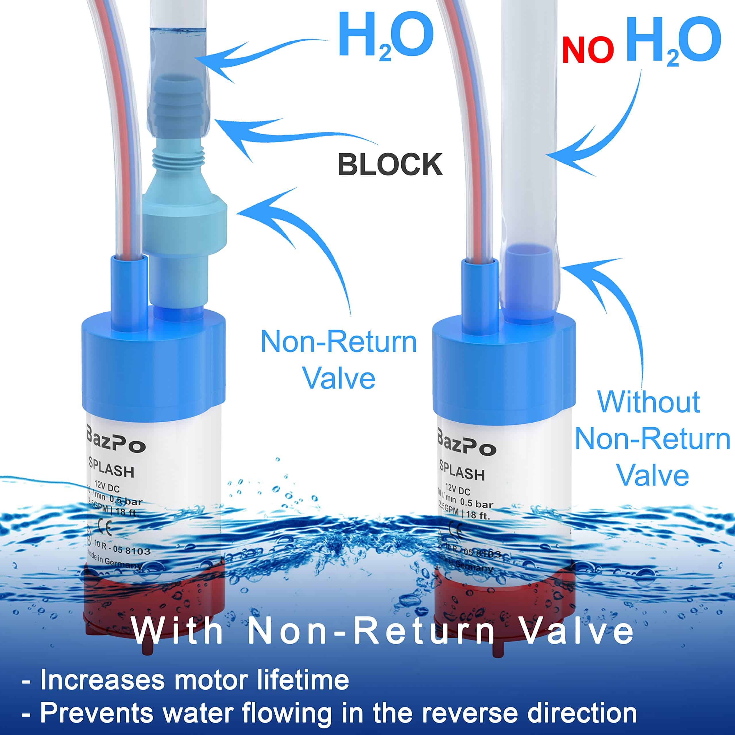 Bomba de Agua Sumergible Bazpo 12V | Funciona con Grifos - Imagen 5