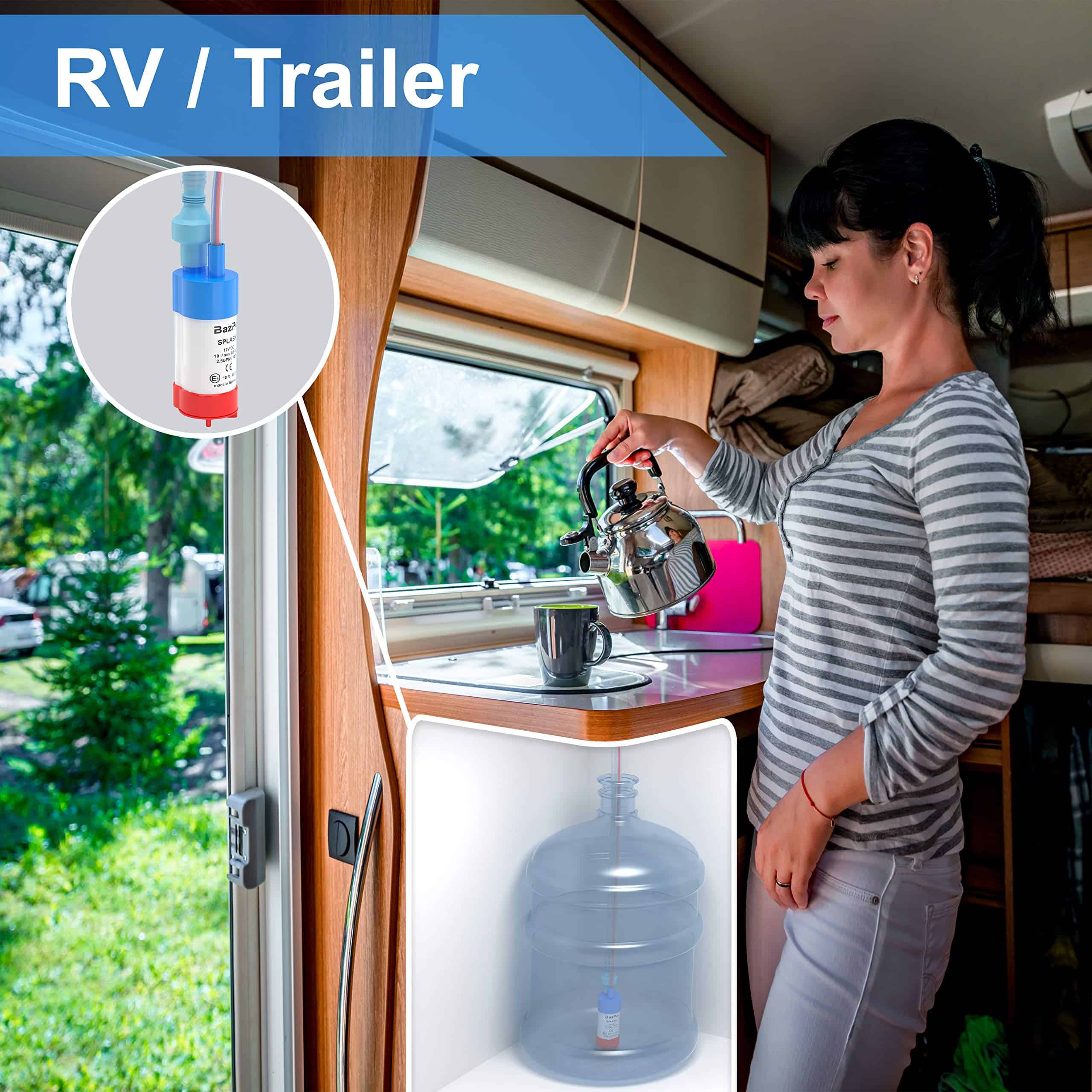 Bomba de Agua Sumergible Bazpo 12V | Funciona con Grifos - Imagen 3