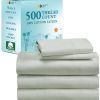 Juego de sábanas de lujo para cama King -Plata Salvia