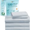 Juego de sábanas de lujo para cama King -Azul Claro