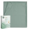Sábana Plana 100% Algodón Puro - 600 Hilos, -Verde Salvia