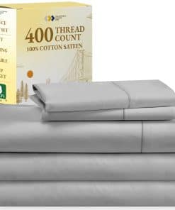 Juego de sábanas Split King para cama -Gris Claro