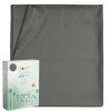 Sábana Plana 100% Algodón Puro - 600 Hilos, -Gris
