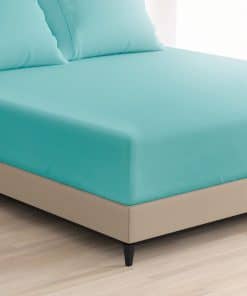 Sábana Ajustable de Bolsillo Extra Profundo de -Turquesa