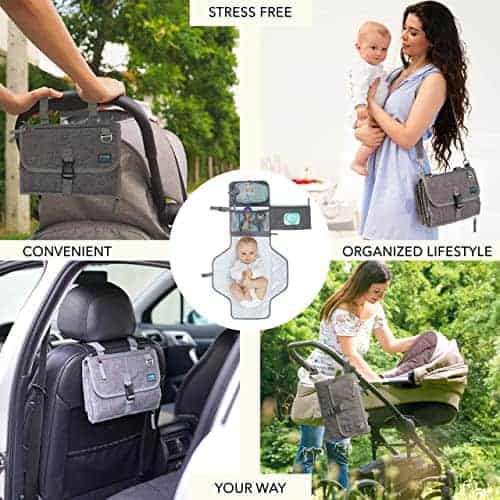 Cambiador Portátil - Cambiador de Bebé con Colchoneta - Imagen 5