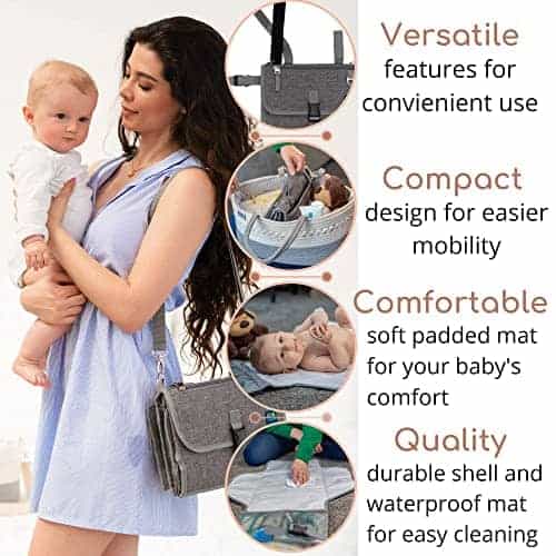 Cambiador Portátil - Cambiador de Bebé con Colchoneta - Imagen 4